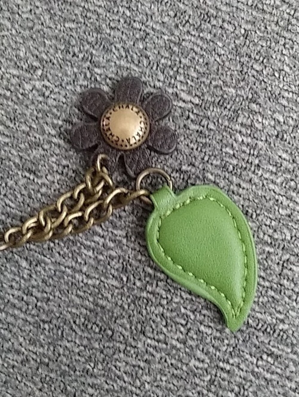 Chala Mini with Bee Applique and Green Leaf Charm - Picture 6 of 6